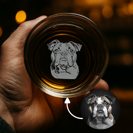 Photo Engraving on Bottom of the Glass