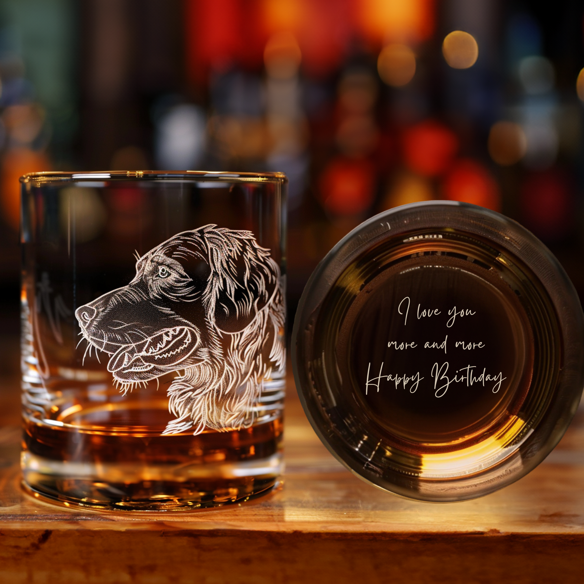 Personalized Photo on Whiskey Glass