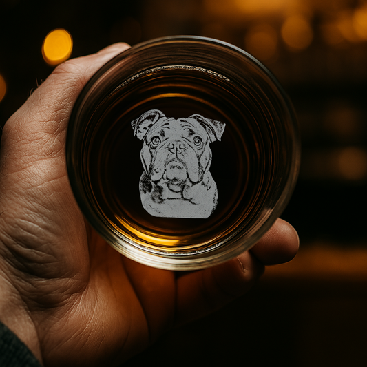 Photo Engraving on Bottom of the Glass