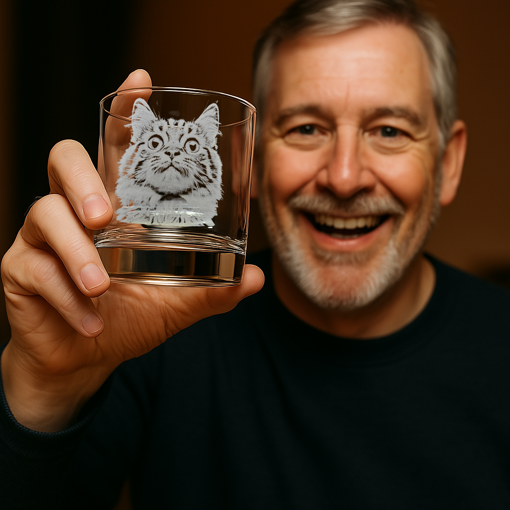 Personalized Photo on Whiskey Glass